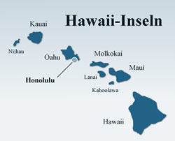 Karte der Hawaii-Inseln