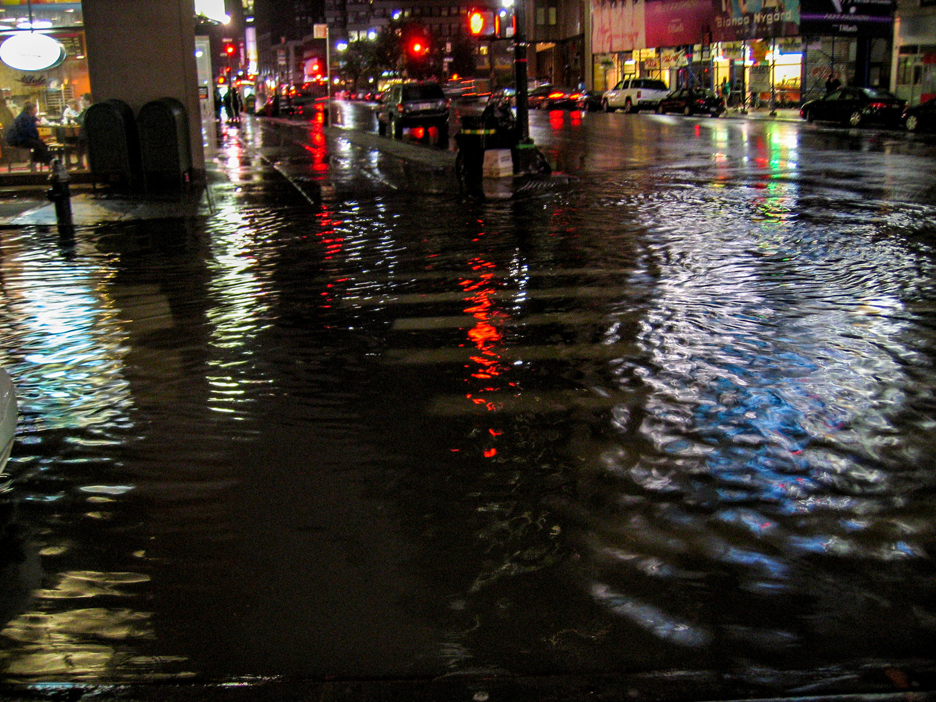überflutete Straßen in Manhattan