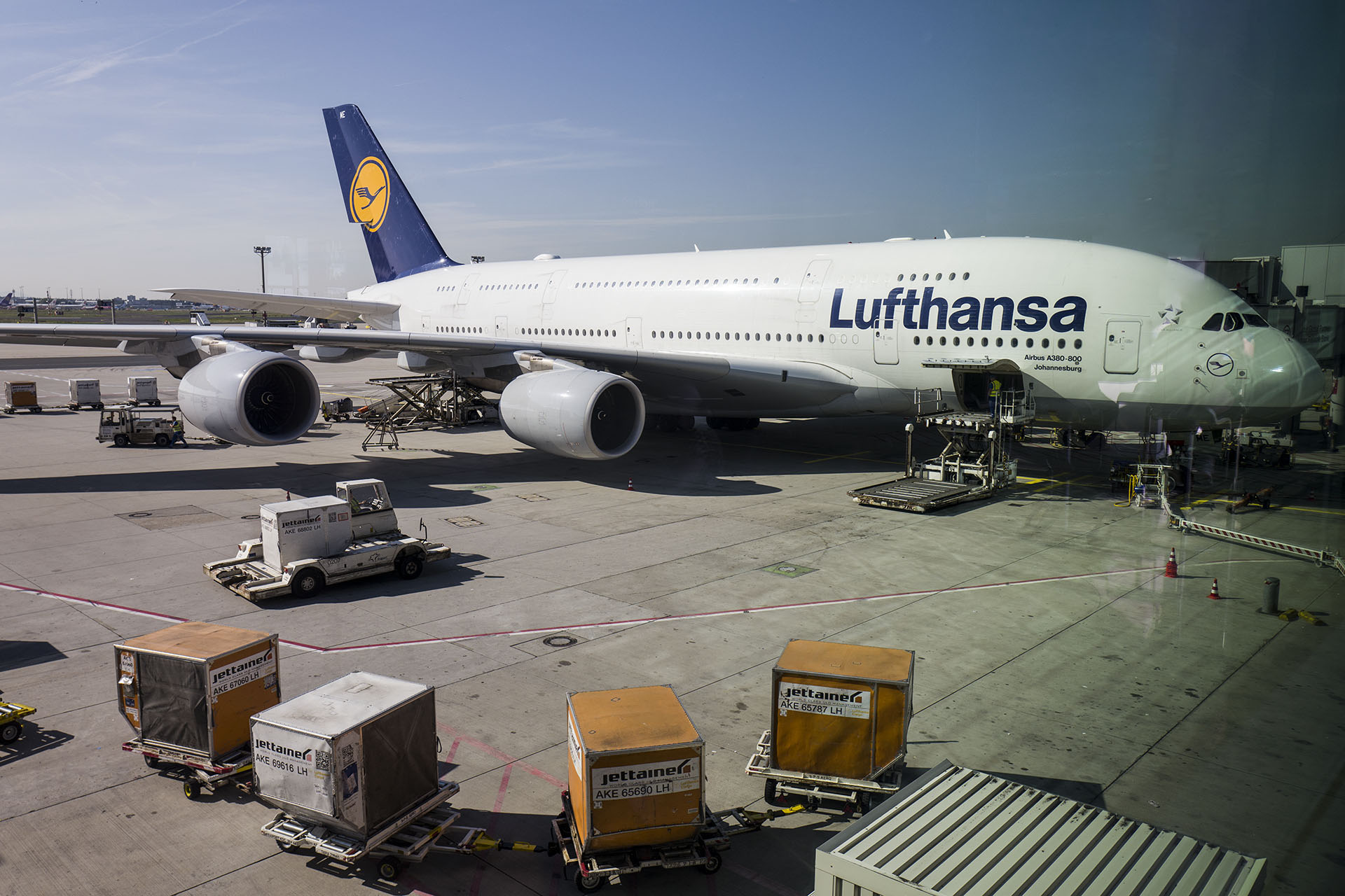 Lufthanse Airbus A380 in Frankfurt