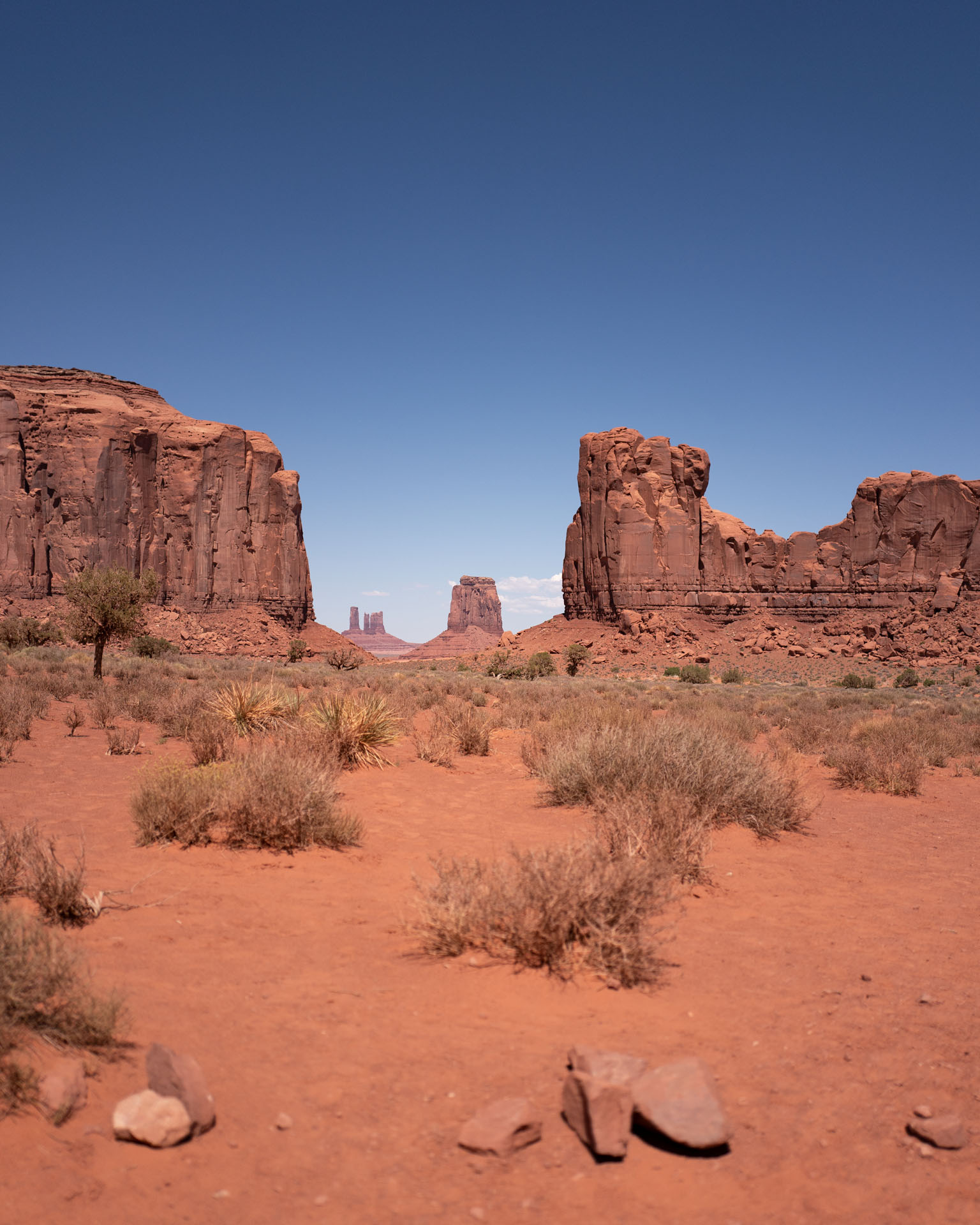 rock formations in Monument Valley