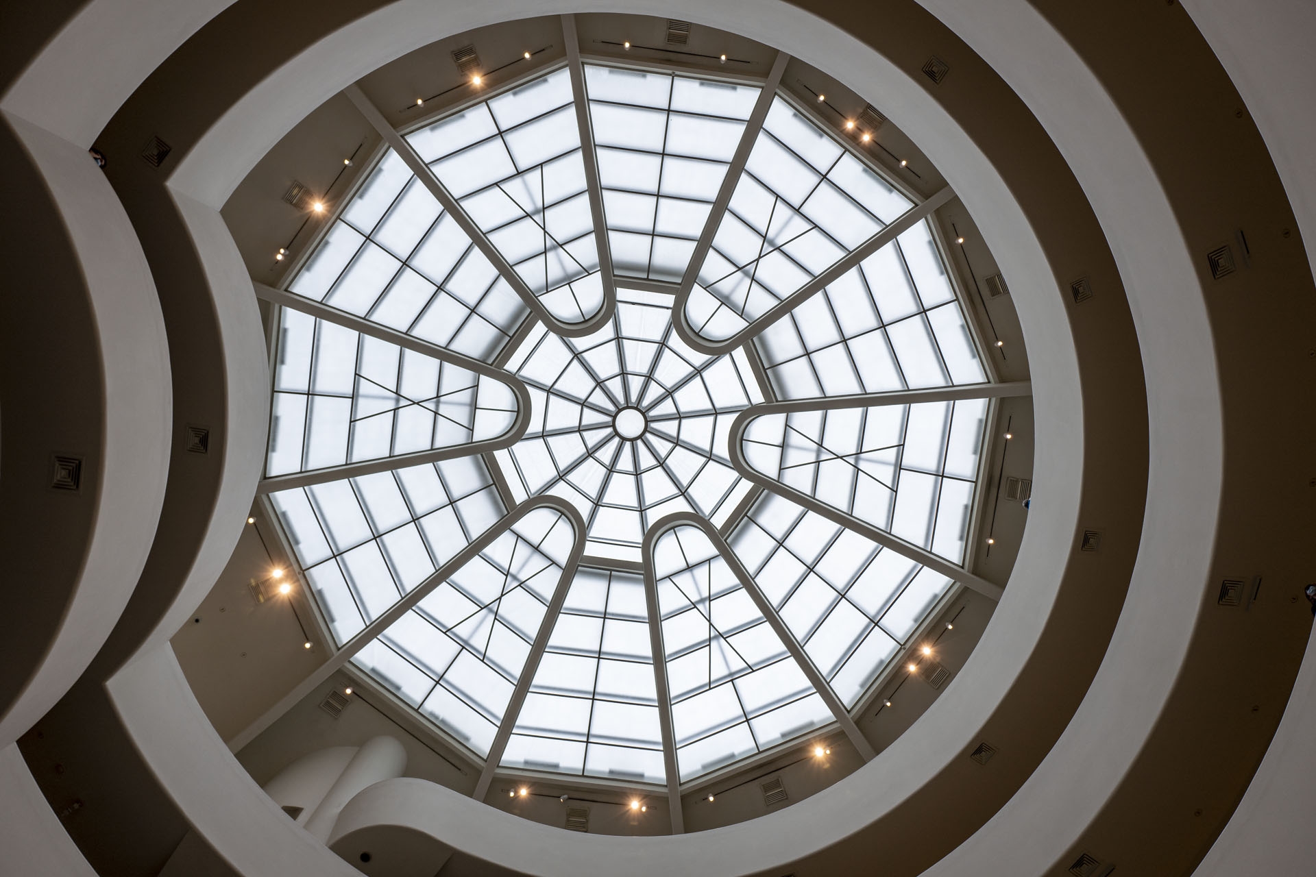 glass roof of the Guggenheim Museums in New York